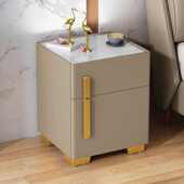 轻奢意式 智能床头柜保险柜隐形一体家用小型保险箱无线充电储物柜