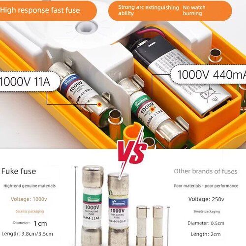 Fluke福禄克保险丝万用表配件17B+熔断器1000V DMM440mA保险管11A