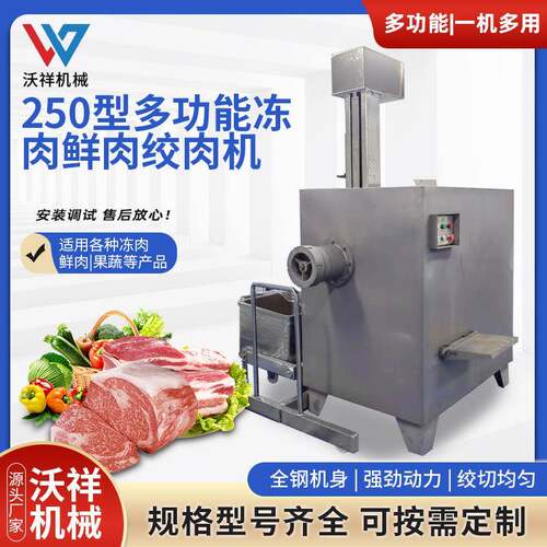 250型多功能冻肉鲜肉绞肉机 大型食品机械海鲜水产果蔬绞馅设备
