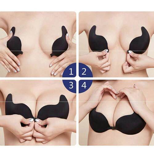 Adhesive Bra Strapless Sticky Invisible Push up Silicone Bra