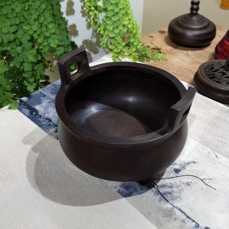 新苏工方耳 收腹大供炉 青玉玩堂 落款(现货)
