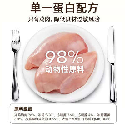 金故全价鲜肉主食小黄包冻干鸡肉猫咪主粮285g/袋低敏美毛生骨肉