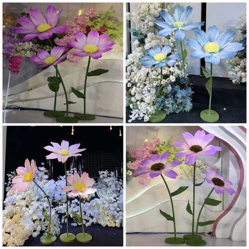 大型手工纸艺仿真晶菊路引花婚礼活动庆典道具店铺橱窗美陈摆件
