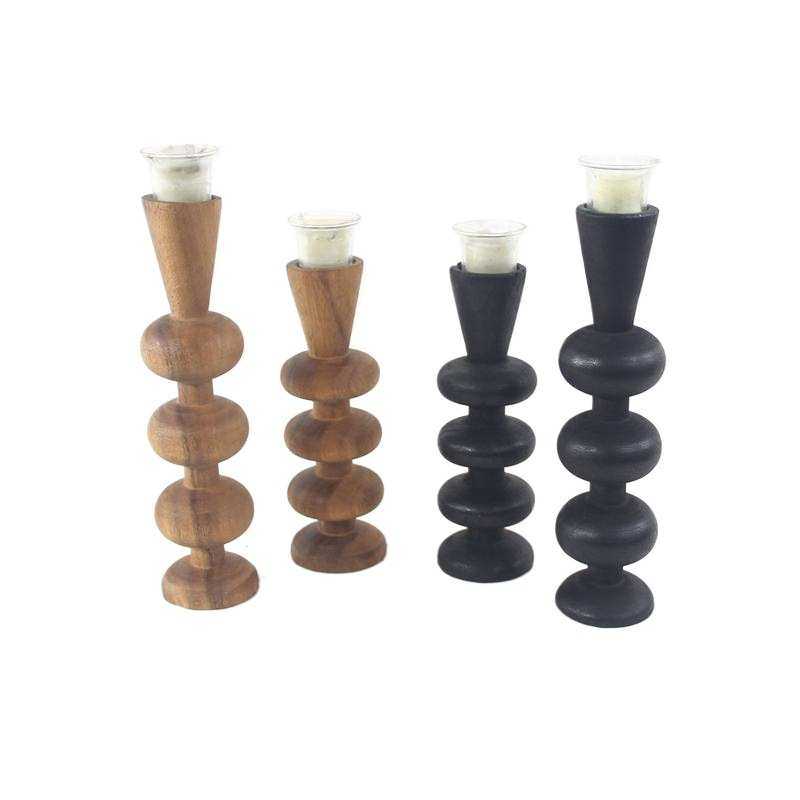 厂家销售手制胡桃木质碳化侘寂风黑色烛台桌面拍摄道具家居装饰品,家居饰品,烛台,淘宝优惠券,粉丝福利购,淘宝优惠卷