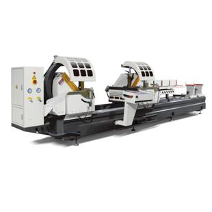 铝合金门窗数控双头锯 可以切割钢材的双头精密锯 加工铁双头锯