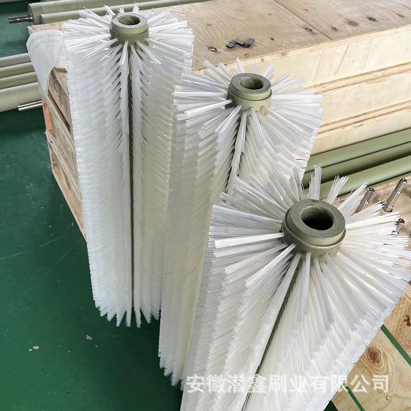 厂家直供清毛刷辊璃清洗光抛除尘尼龙丝NCQ滚筒植毛洗刷辊清玻洁