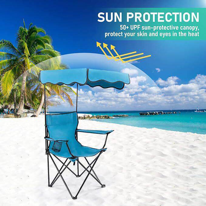 Foldable Camping Chair With Shade Canopy带遮阳蓬的可折叠椅子