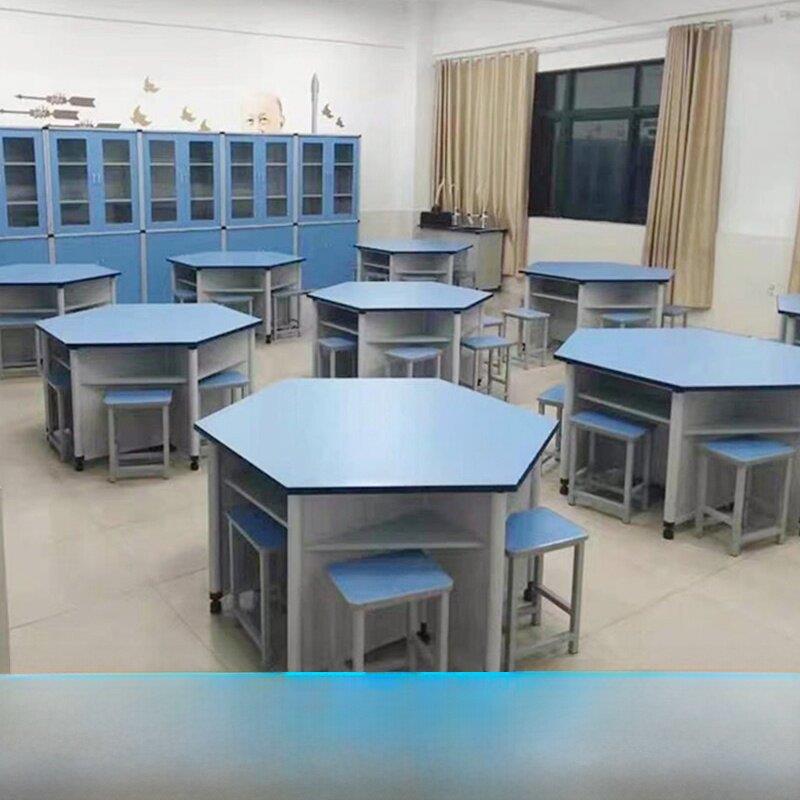 定制学校六边形桌科研桌彩色拼接桌梯形桌六边形电脑桌