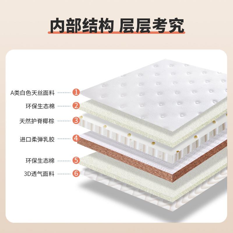 床垫软子椰棕家用护脊椰棕席垫RFH梦垫思弹簧床垫厚床软垫20cm