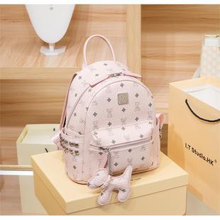 香港代购2025新款奢侈品名牌专柜正品真皮女双肩揹包旅行登山书包