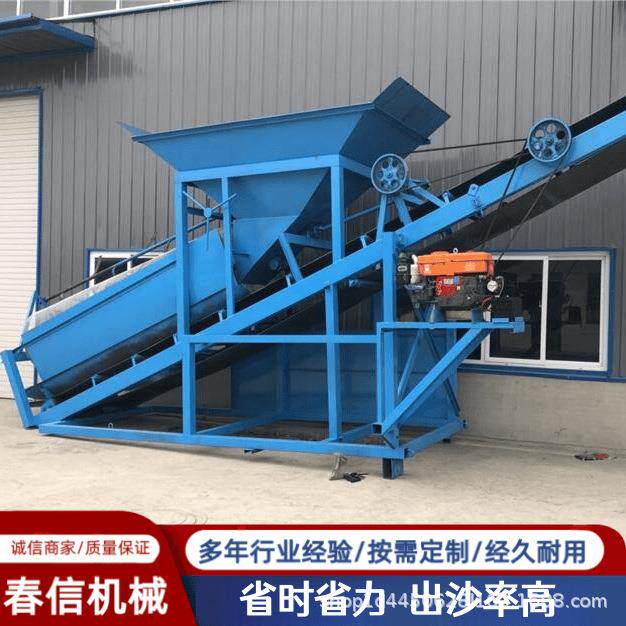 大型筛沙机滚筒式一机多用砂石分离机无轴震动式筛沙设备干湿可用