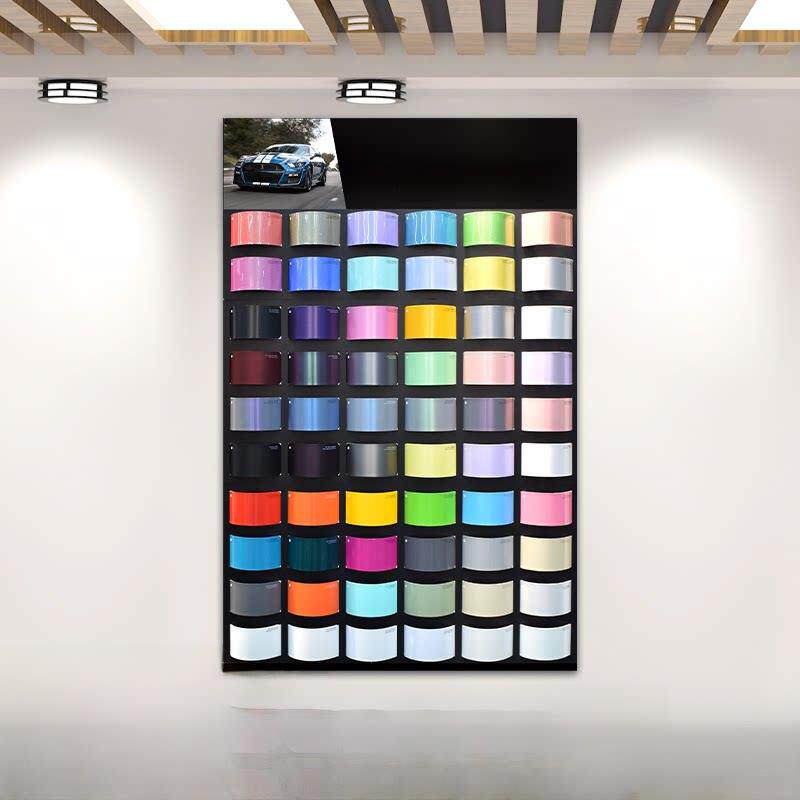 汽车改色膜展示架展示墙颜色样板形象墙店面品牌展示板色卡墙定制