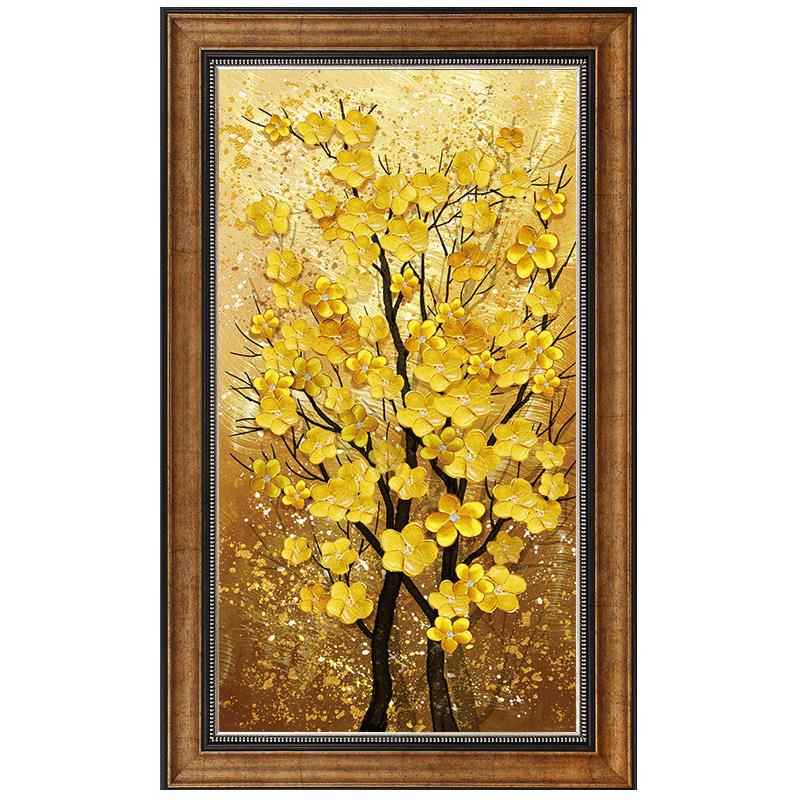 发财奢树美式玄装关饰大气的轻欧式入户门壁画竖版走廊356过画道