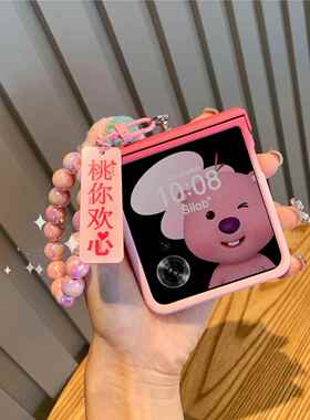 新款撞卡通适用三星Z色fip6手壳翻见详情机盖式Zflip5l时尚小折叠屏全包