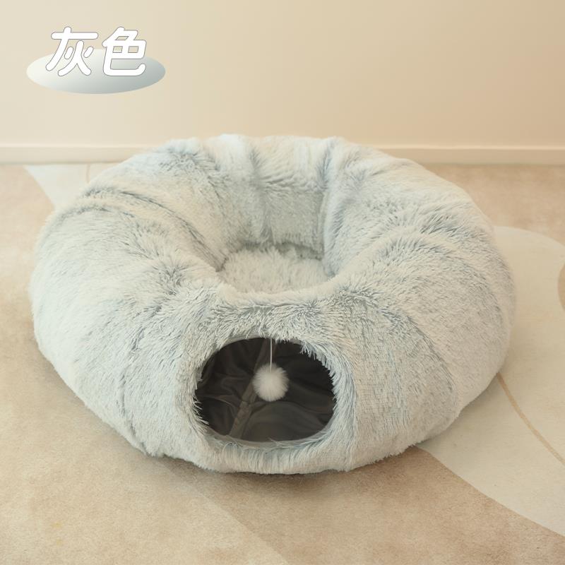 高档猫冬天保暖封闭式窝季猫隧道猫咪窝加厚季可拆洗网冬红猫窝四