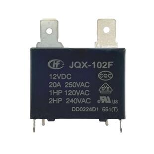 宏发 HF102F-P 12VDC JQX-102F-12VDC 24V继电器20A HF62F-012-1H