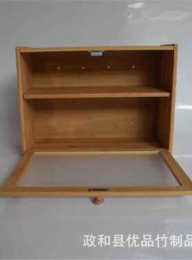 竹制亚纳克力面包箱方长面包箱创形意面包收柜厨房桌面DIJ亚克力