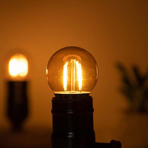 橙色G40LED球泡小灯 2000K暖黄壁灯床头灯儿童房光源1W爱迪生灯泡