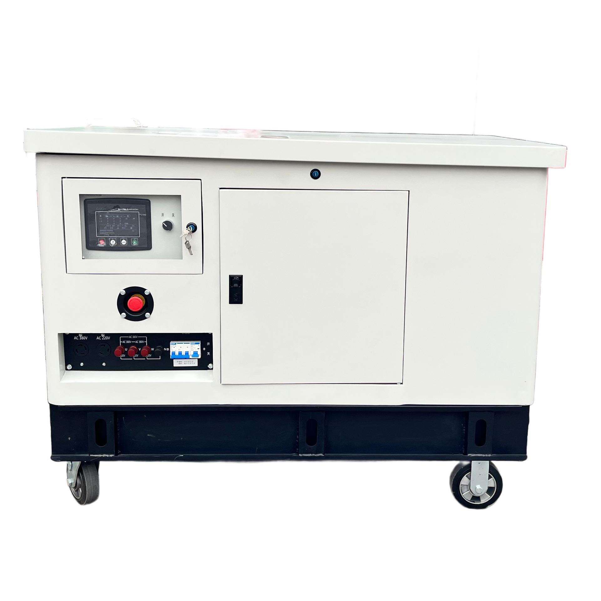 四缸风冷大功率23KW静音款家用户外用等功率380/220V汽油发电机组