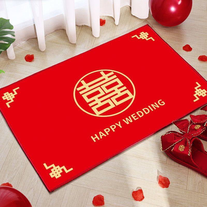 结婚地垫喜庆入户门口地毯门垫进门婚房脚垫喜字红色新婚装饰门垫,居家布艺,家用脚垫,淘宝优惠券,粉丝福利购,淘宝优惠卷