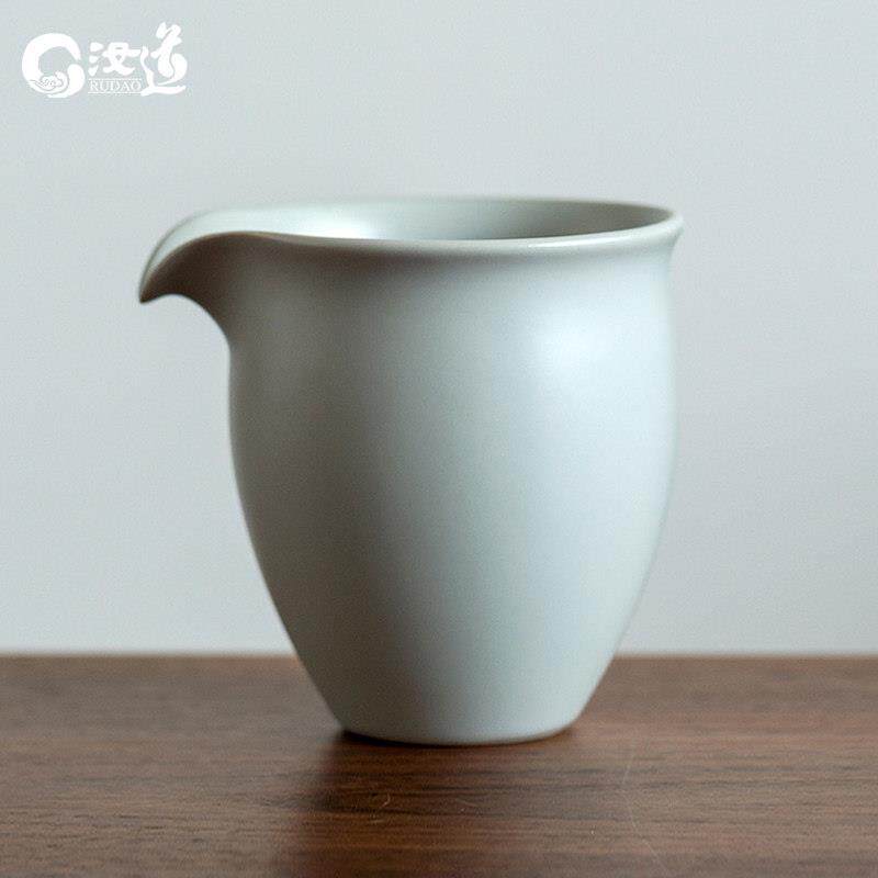 汝窑公道杯可养开 片陶瓷茶海汝道大号公杯汝瓷功夫茶具茶漏分茶