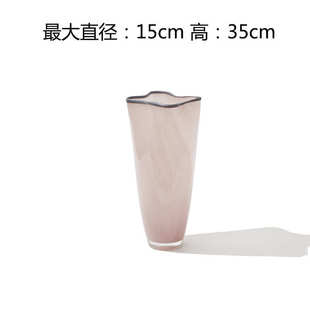 插花感高级客厅轻奢花瓶摆件摆设琉璃花瓶高档电视柜书架装 饰餐桌