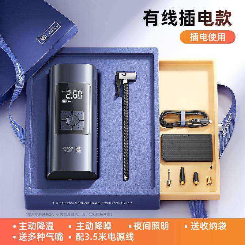 车载充气泵便携式打气泵汽车车用轮胎带测胎压无线电动摩托加气筒