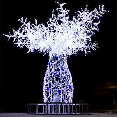 5*5MLED仿真树铁架水晶灯景观户外公园工程亮化树灯圣诞树发光树