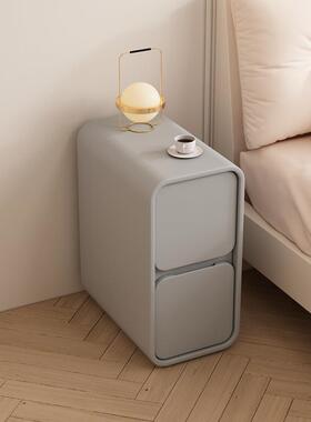 奶超油风实木床柜简约现代小型窄20c床边柜夹缝头极M2+S2窄家用m