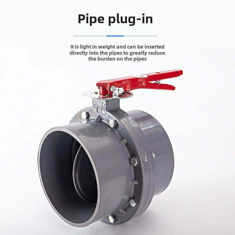 Upvc Pvc一体式蝶阀灌溉蝶阀塑料蝶阀套筒式蝶阀160mm 200mm