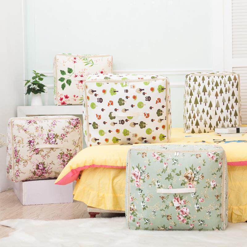 棉麻布艺装被子的袋子收纳袋整理袋棉被袋行李衣物防尘搬家打包袋