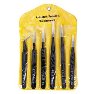 精密不锈钢加硬防静电镊子燕窝挑毛夹子 维修镊子尖头弯头1.0mm厚