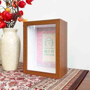 大同文创佛小伴玩偶挂件收纳盒防尘玻璃抽拉展示相框飞天南瓜