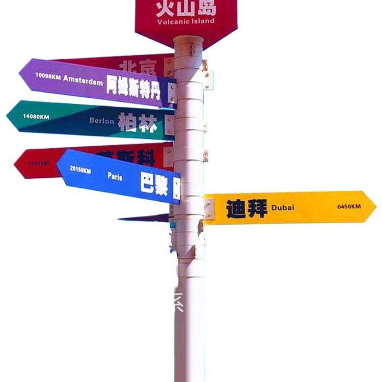导向牌新款分流小区指示牌户外指路牌立式景区标识牌引导牌指引牌