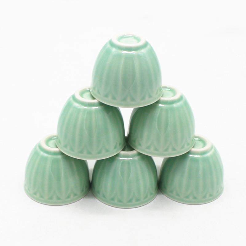 家用陶瓷江中杯 喝水喝酒杯子 天青色翠绿小茶碗 80ml品茶品茗杯,餐饮具,茶杯,淘宝优惠券,粉丝福利购,淘宝优惠卷