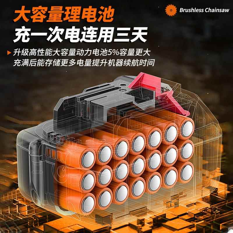无伐线锂电便式手持锂电携锯充电式木锯树MEV6寸刷家用户外单手有