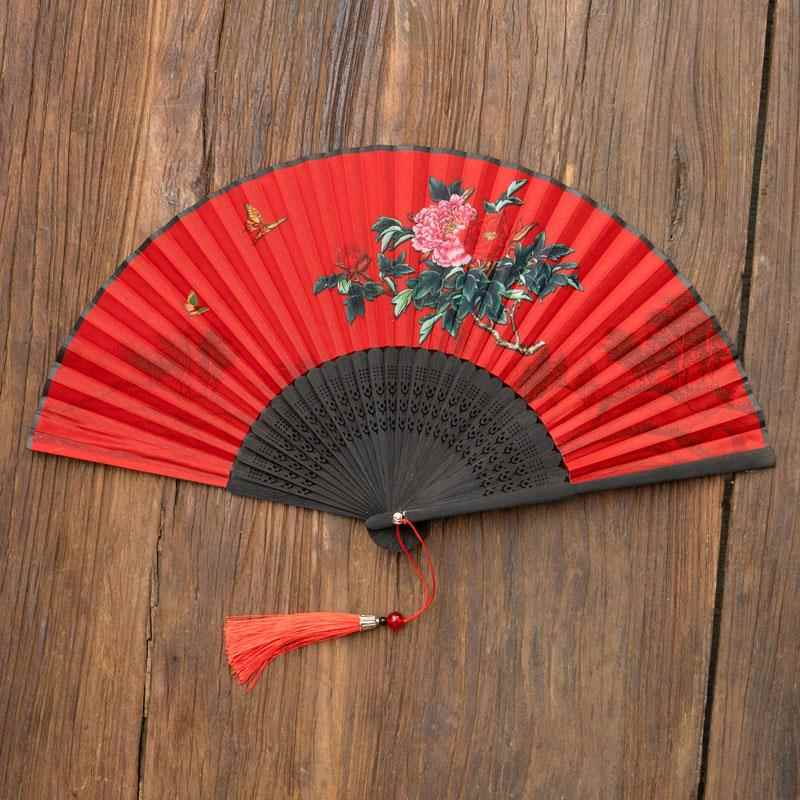扇子古风折扇中国风儿童学生跳舞蹈扇女复古典汉服旗袍折叠小扇子