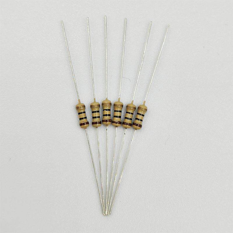 供应直插电阻1/4w金属膜电阻 5% 1Ω-4.7MΩ 五色环碳膜P电阻散装