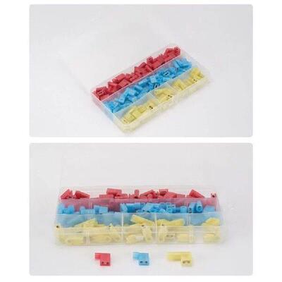 MXLA 80Pcs Right Angled Spade Connectors Set With Crimping