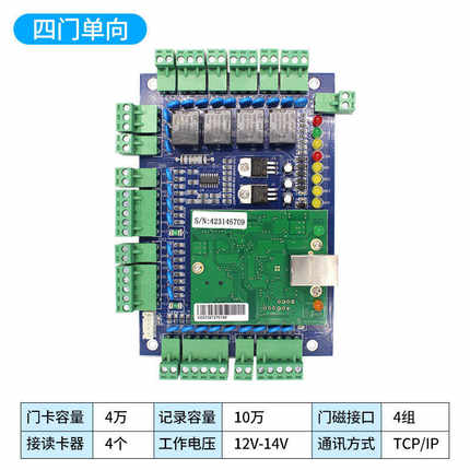 门禁控制器单双四门消防门禁系统控制器门禁板 Access controller