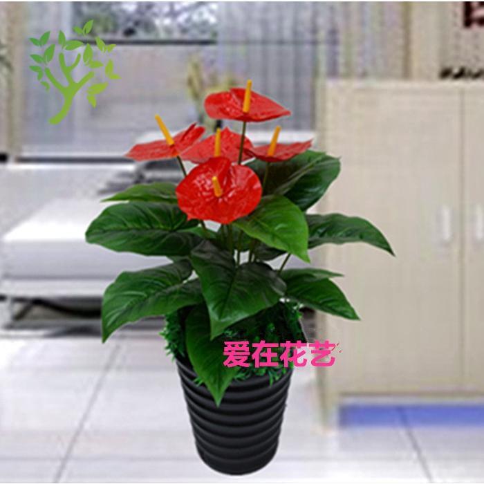仿真树假发财树掌绿地植客厅T-596914装饰绿萝植物落花大盆栽景摆