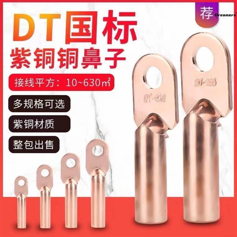 铜线耳DT/10/16/25/35/50/70/95/240铜鼻子接线端子铜接鼻子厂家