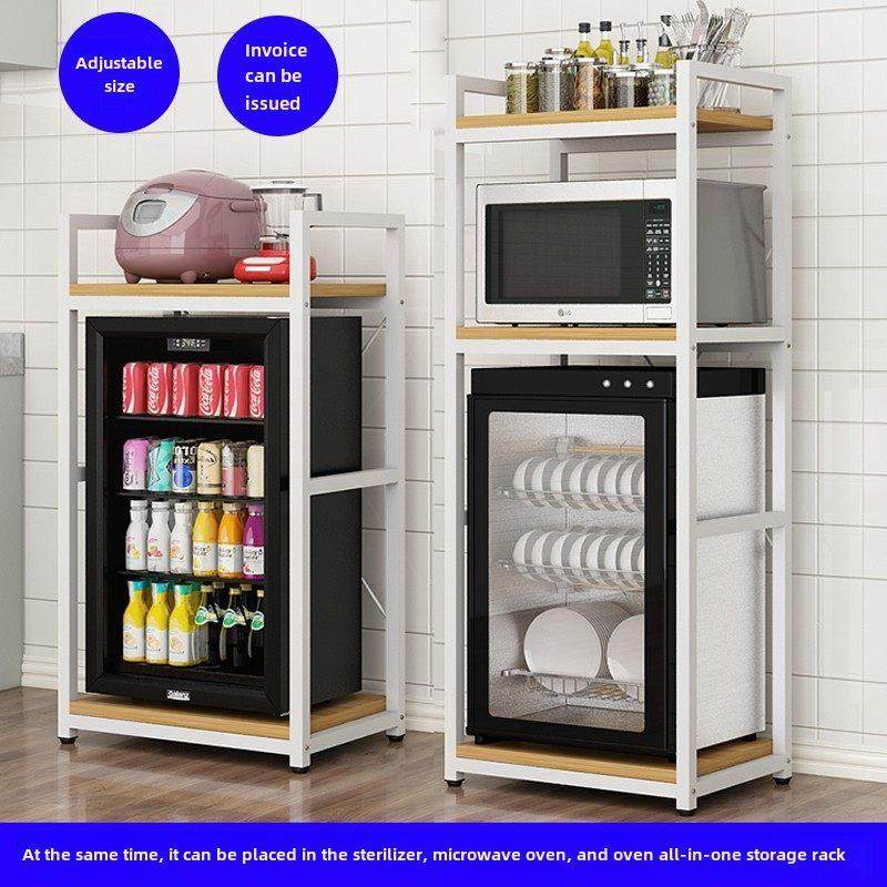消毒柜置物架厨房烤箱微波炉电饭煲小冰箱一体离地滑轮收纳架子,厨房/烹饪用具,微波炉置物架,淘宝优惠券,粉丝福利购,淘宝优惠卷