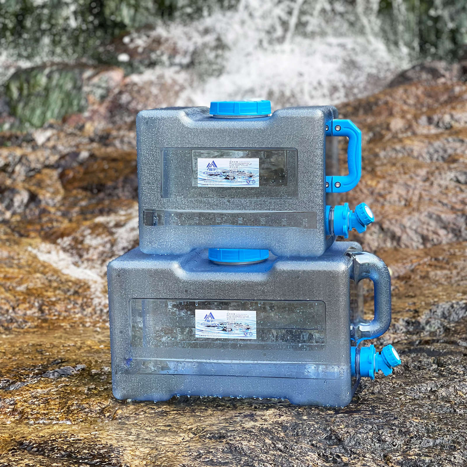 梅宇食品级pc水桶纯净水箱户外露营车载手提储水桶家用蓄水桶茶道