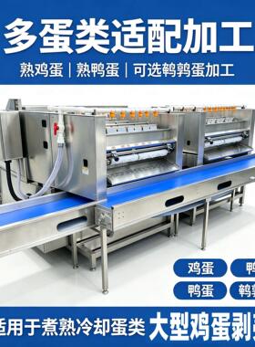 鸡蛋鸭蛋剥壳机 全自动卤蛋鹌鹑蛋去壳设备 食品厂蛋品剥壳流水线