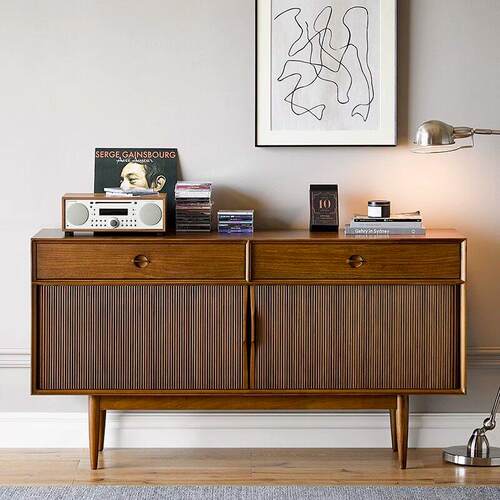 时慢餐柜覆古客厅实木斗柜收纳床尾柜中古收纳柜轻奢北欧玄关柜