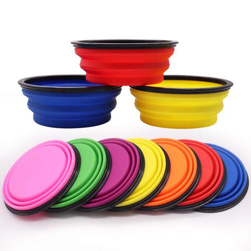 宠物硅胶折叠碗狗狗喝水喂食器宠物碗外出便携狗碗猫咪食盆狗饭盆