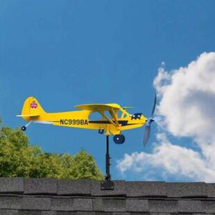 Outdoor Weathervane Creative Burr Free Iron Art 3D Airplane