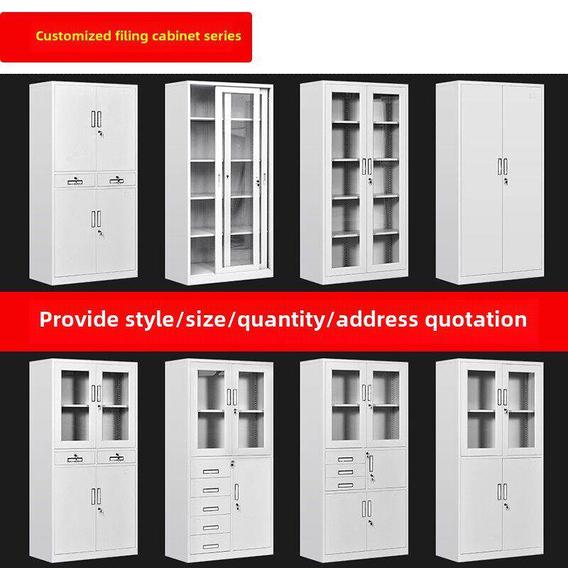 钢柜定制铁皮柜文件柜矮柜定做卷门多门柜鞋柜不锈钢储物柜铁柜子