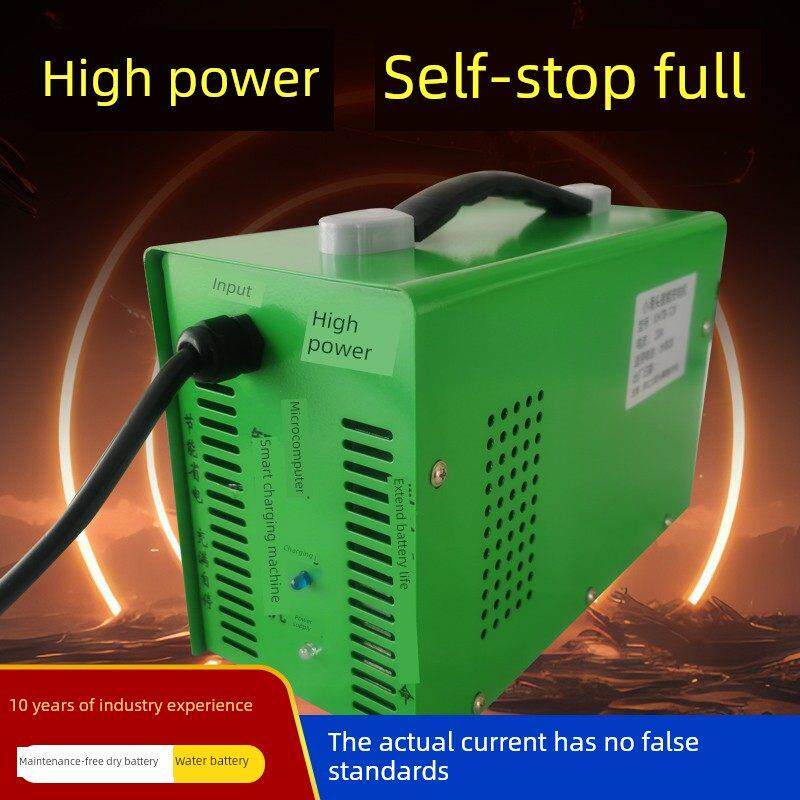 三轮车四轮充电器60v脉冲48v72v水电瓶纯铜快速智能免维护充电机